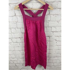 Theory Rey Pink Racerback Tank Dress Pink Silky Wo